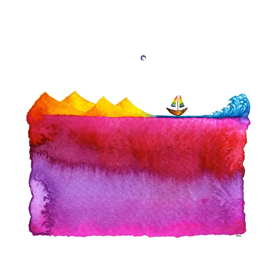 Your map to anywhere - Watercolor Art Print 16x20