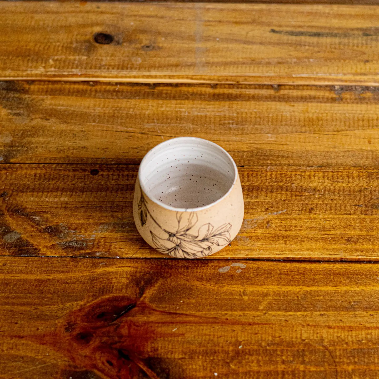 Handmade Ceramic Round-Bottom Coffee Mug - Style Options